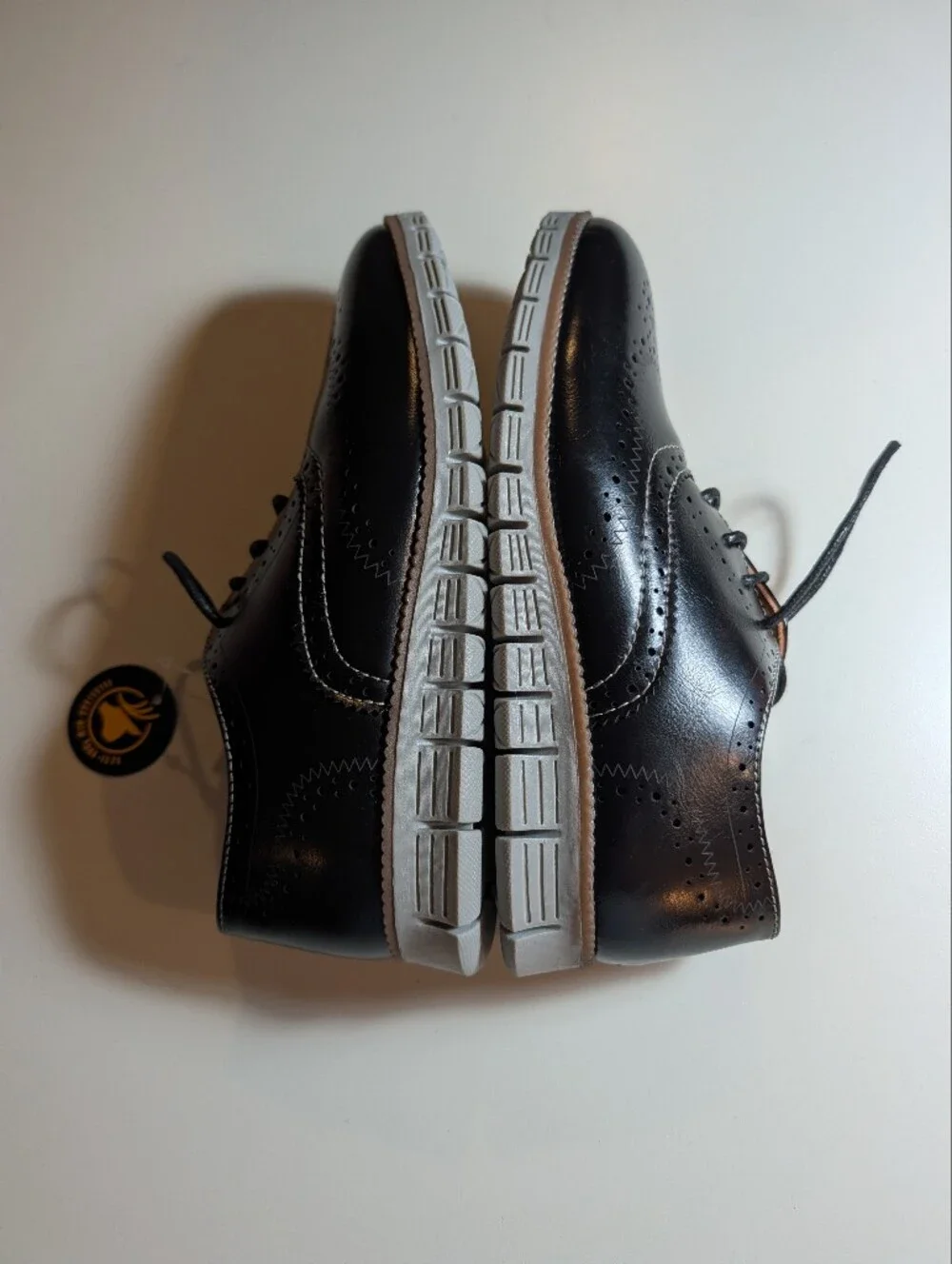 Dear Stags Classic Black Boys Benton Jr Wingtip Oxford Lace-Up Shoes Sz 3M NWT